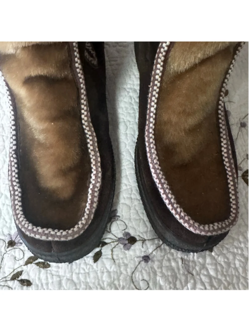 Ski Lounger Fur Lined Winter Boots in Brown and Beige Women's Size 6